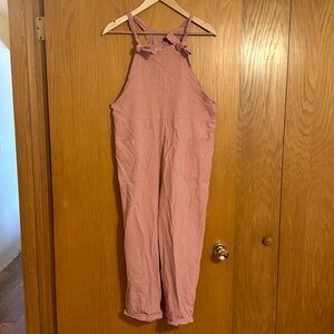 Pink overall romper